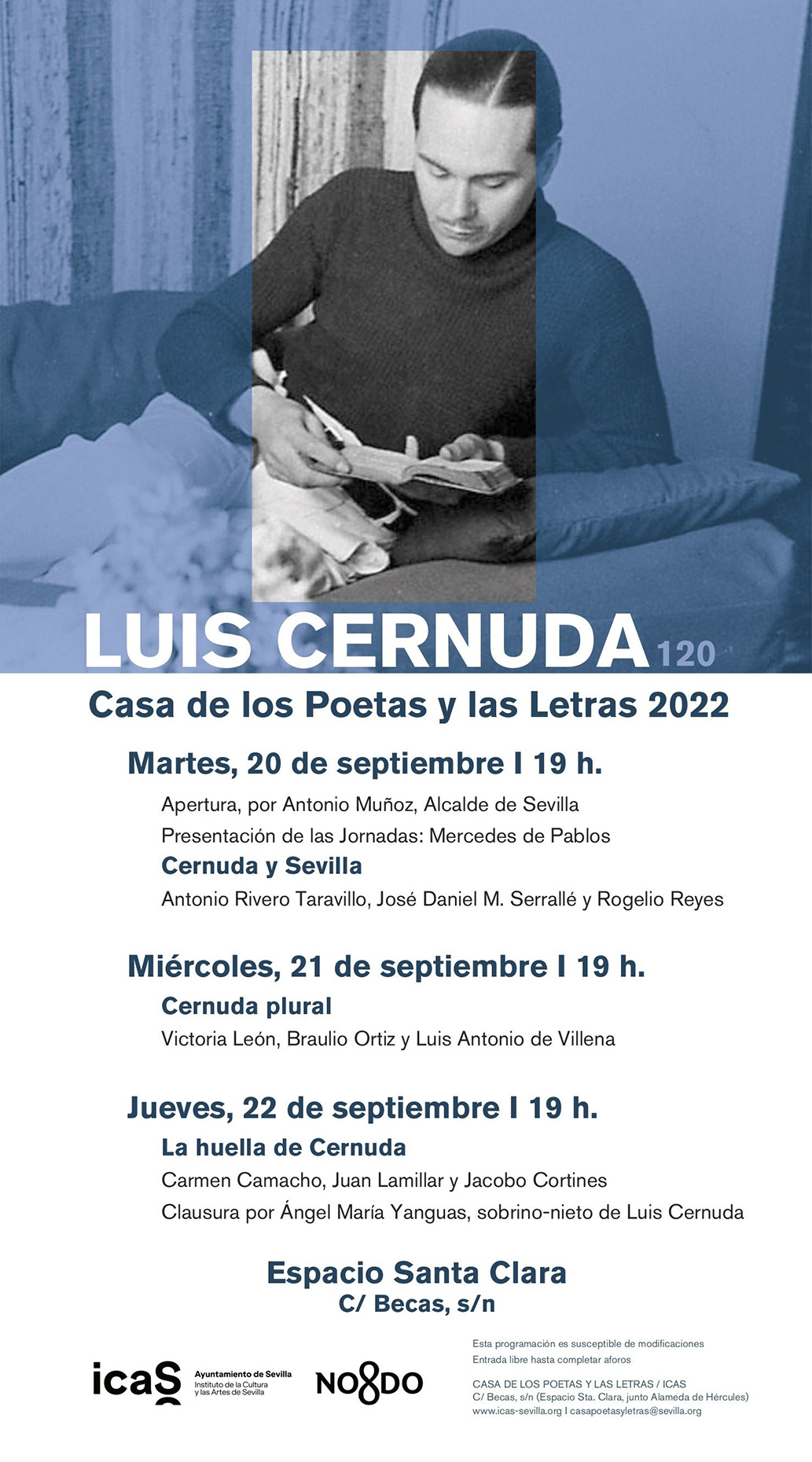 Homenaje del Ayuntamiento de Sevilla a uno de sus hijos más insignes, Luis Cernuda